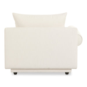 Moe's Rosello Left Arm Facing Chair in White