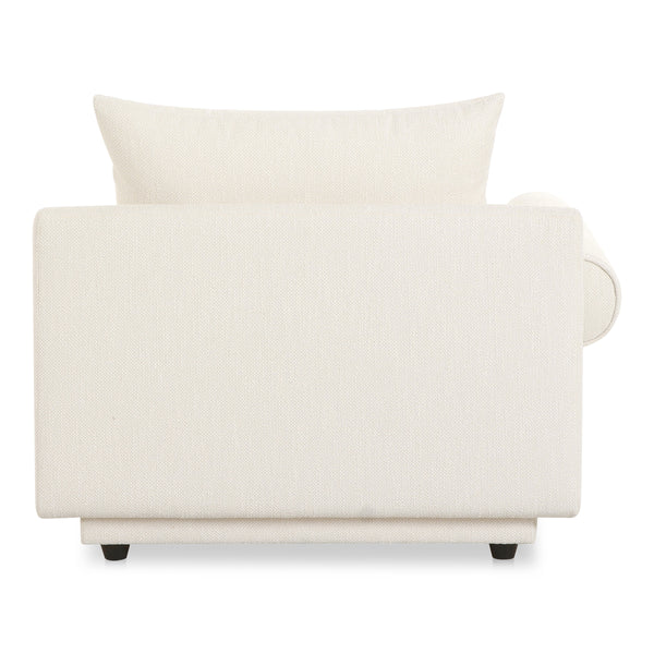 Moe's Rosello Left Arm Facing Chair in White