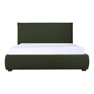 Moe's Luzon King Bed in Deep Forest Green