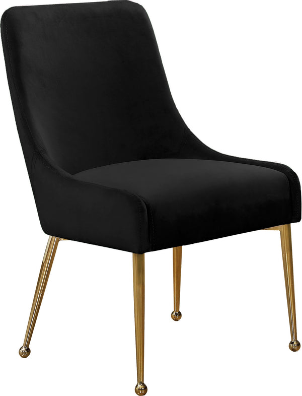 Irvin Dining Chair In Black Velvet
