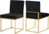 Joanna Dining Chair In Black Velvet and Gold
