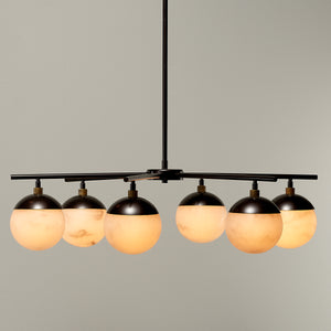 Metro Faux Alabaster 6-Light Chandelier