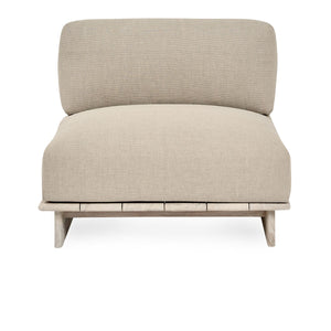 Livia Teak Outdoor Armless Chair - Taupe
