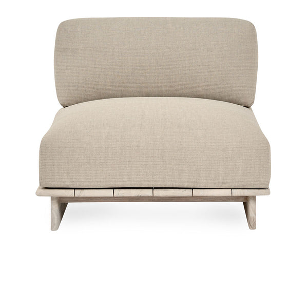 Livia Teak Outdoor Armless Chair - Taupe
