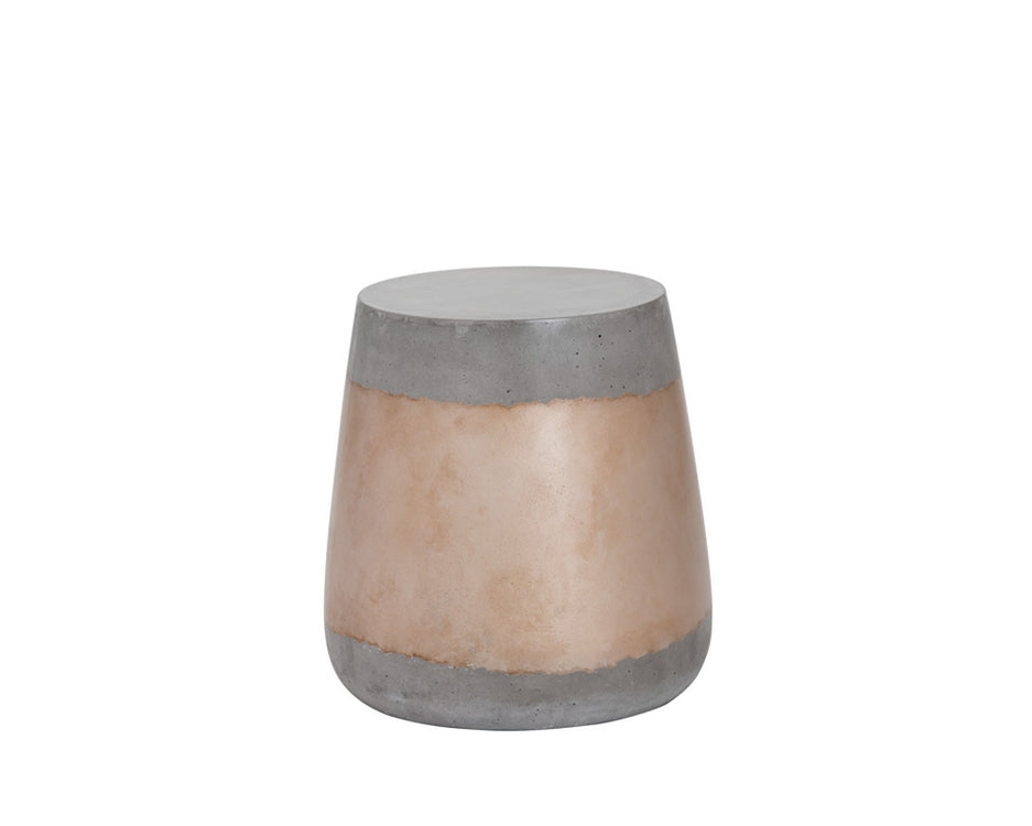 ARIES SIDE TABLE - CONCRETE - GOLD