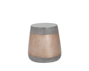 ARIES SIDE TABLE - CONCRETE - GOLD