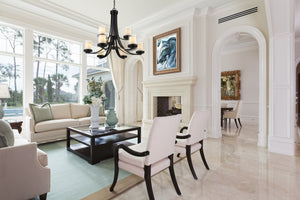 Willow 9 Light Chandelier in Matte Black Finish
