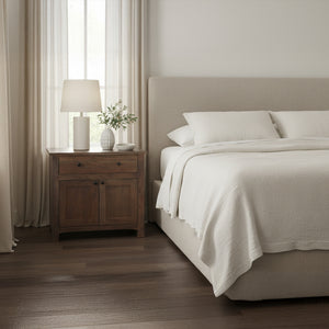 Moe's Gene Charging Nightstand in Dark Brown