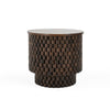Norwood Solid Wood Round End Table - Bark Brown