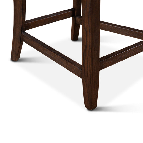 Buddy 20" Off-White Linen Counter Chair, Dark Legs