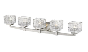 Rubicon 5 Light Vanity in Brushed Nickel Finish