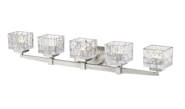 Rubicon 5 Light Vanity in Brushed Nickel Finish