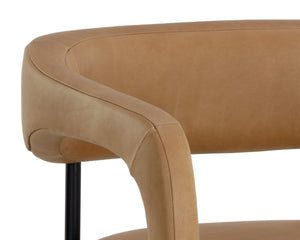 MAVIA DINING ARMCHAIR - LUDLOW SESAME LEATHER