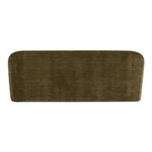 Moe's Rialto Sofa in Dark Green Faux Mohair