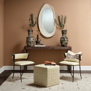 Archer Burl Wood Console, Grey