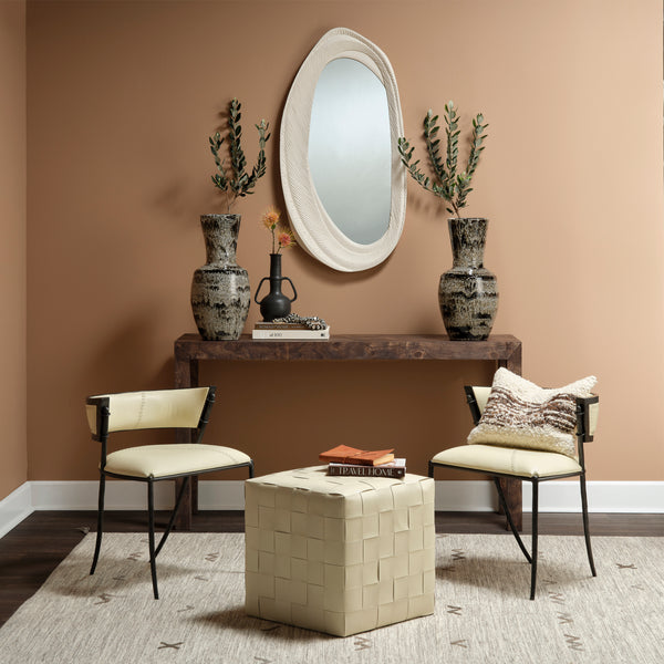 Archer Burl Wood Console, Grey