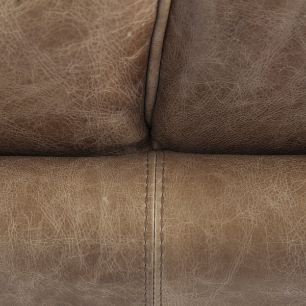 Cobain I 84" Brown Leather Two Seater Sofa
