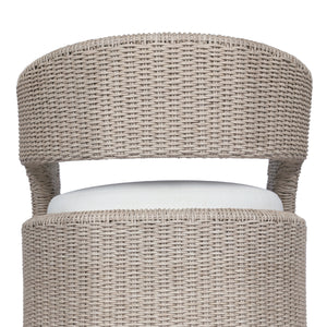 Hawkins Outdoor Swivel Chair in Vintage White