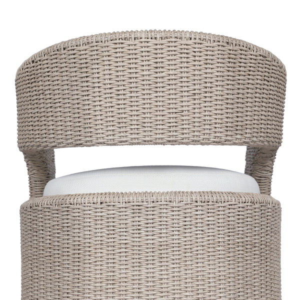 Hawkins Outdoor Swivel Chair in Vintage White