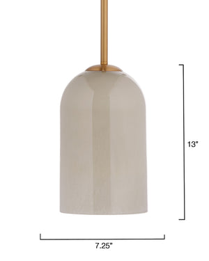 Holt 1-Light Glass Pendant, Taupe