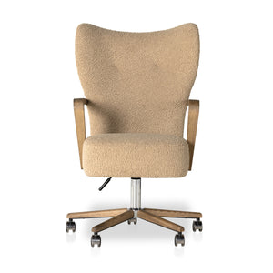 Melrose Desk Chair In Sheepskin Camel