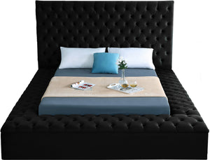 Randal King Bed In Black Velvet