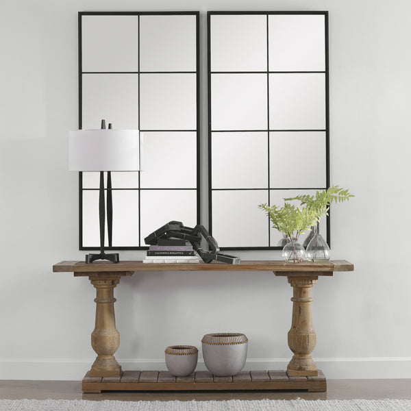 Rousseau Iron Window Mirror