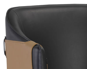 Carter Barstool - Napa Black / Napa Cognac
