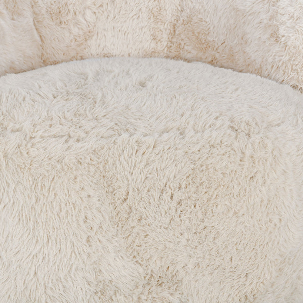 Adley Plush Swivel Chair in Sand or Vanilla