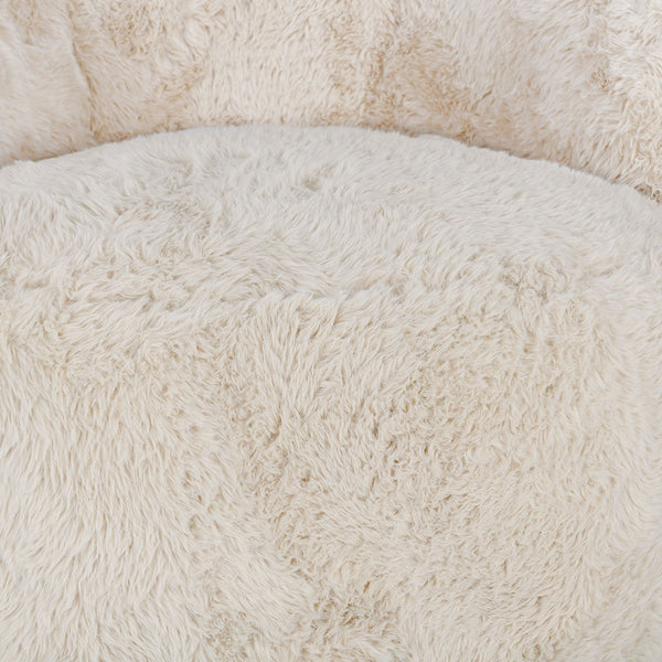 Adley Plush Swivel Chair in Sand or Vanilla