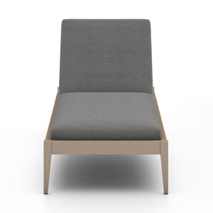 Sherwood Outdoor Chaise Lounge In Brown/Charcoal