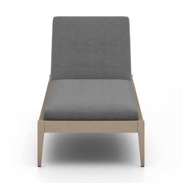 Sherwood Outdoor Chaise Lounge In Brown/Charcoal