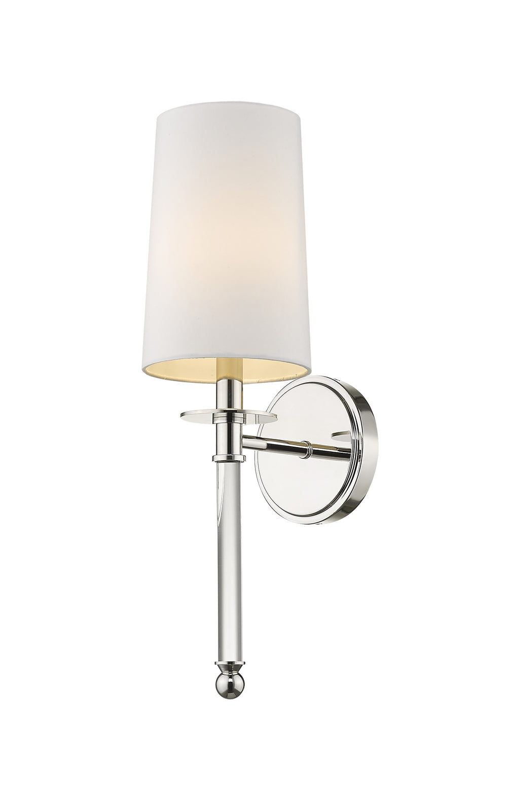 Mila 1 Light Wall Sconce in Polished Nickel Finish