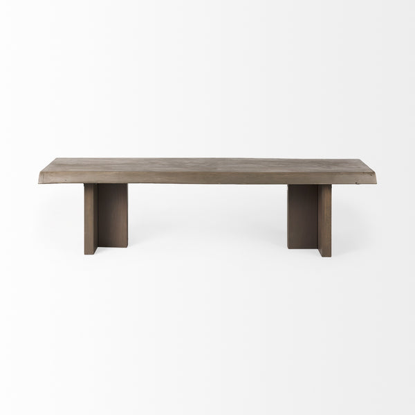 Konstantin 70.0 x 18.0 x 18.0 Medium Brown Wood W/ Live Edge Bench