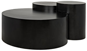 Ella Industrial Steel Coffee Table in Matte Black