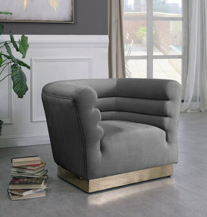 Clarence Chair In Grey Velvet