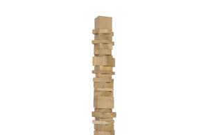 Stacked Wood Floor Sculptures, Bleached, Set of 3