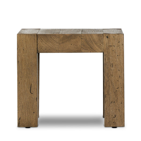 Abaso End Table - Rustic Wormwood Oak