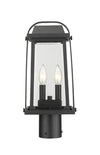 Millworks 2 Light Outdoor Post Mount Fixture in Black Finish