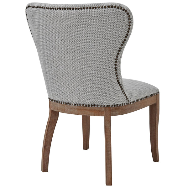 Dorsey Fabric Chair Drift Wood Legs In Cardiff Gray 