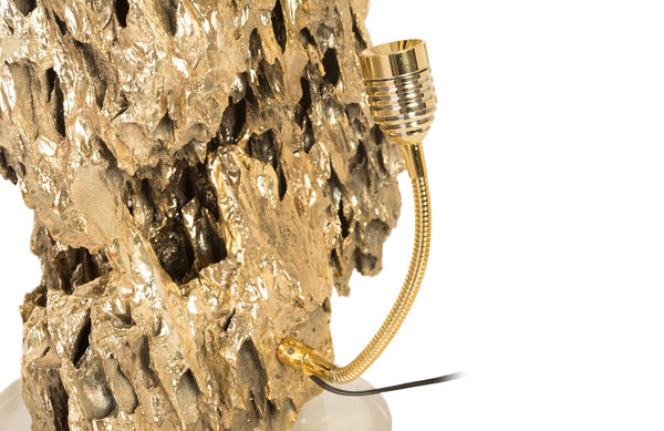 Stalagmite Lamp Polished Brass, Medium, Glass Base, Assorted Size And Shape