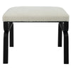 Diverge White Shearling Small Bench