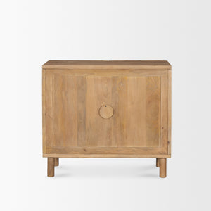Heera Light Brown Diamond Motif w/ Shelf Accent Cabinet