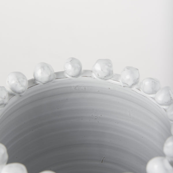 Basin Small Off-White Glazed Vase