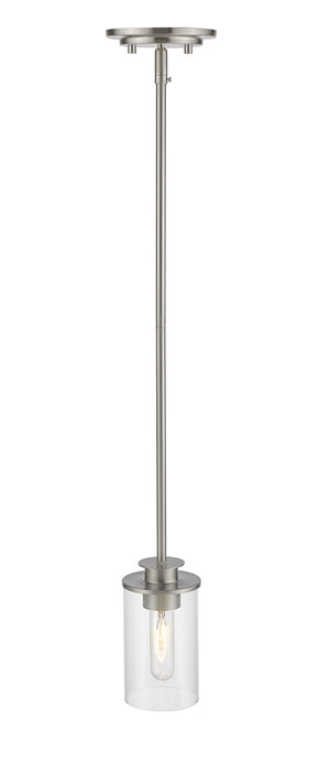 Savannah 1 Light Mini Pendant in Brushed Nickel Finish