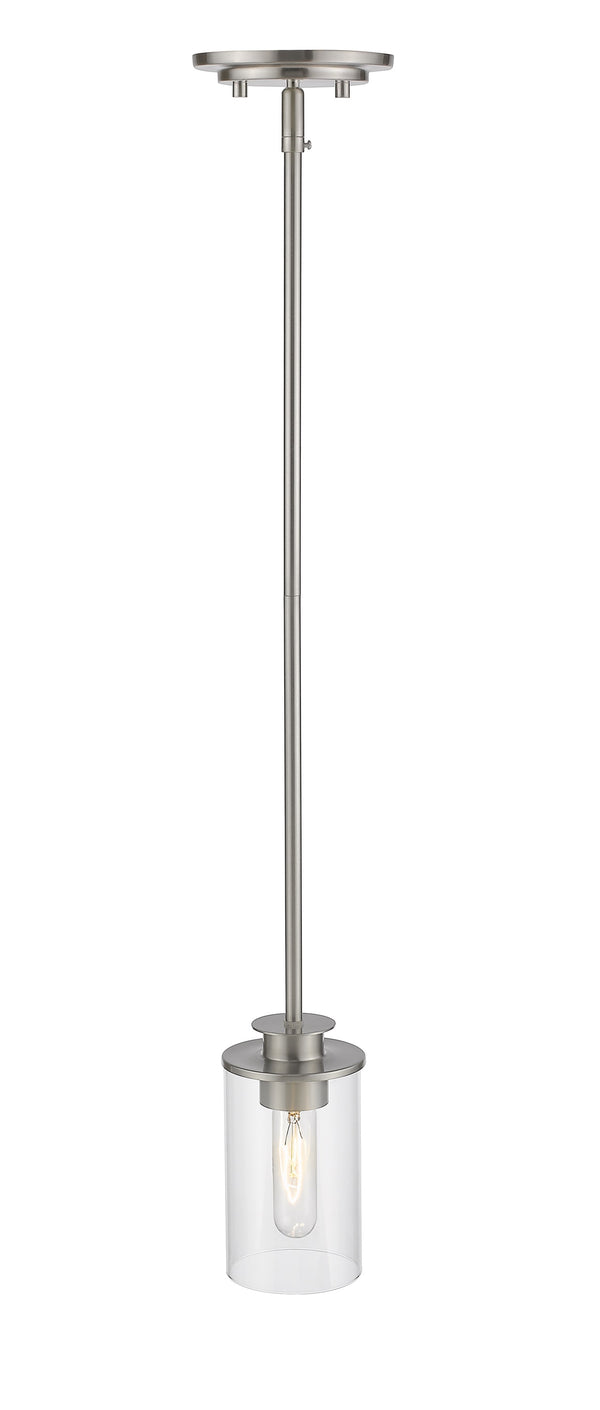 Savannah 1 Light Mini Pendant in Brushed Nickel Finish