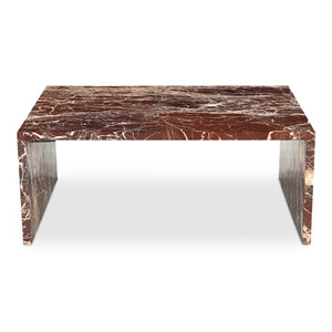 Rosa Coffee Table in Rosso Levanto Marble
