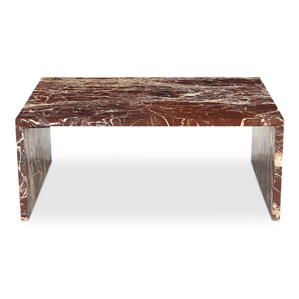 Rosa Coffee Table in Rosso Levanto Marble