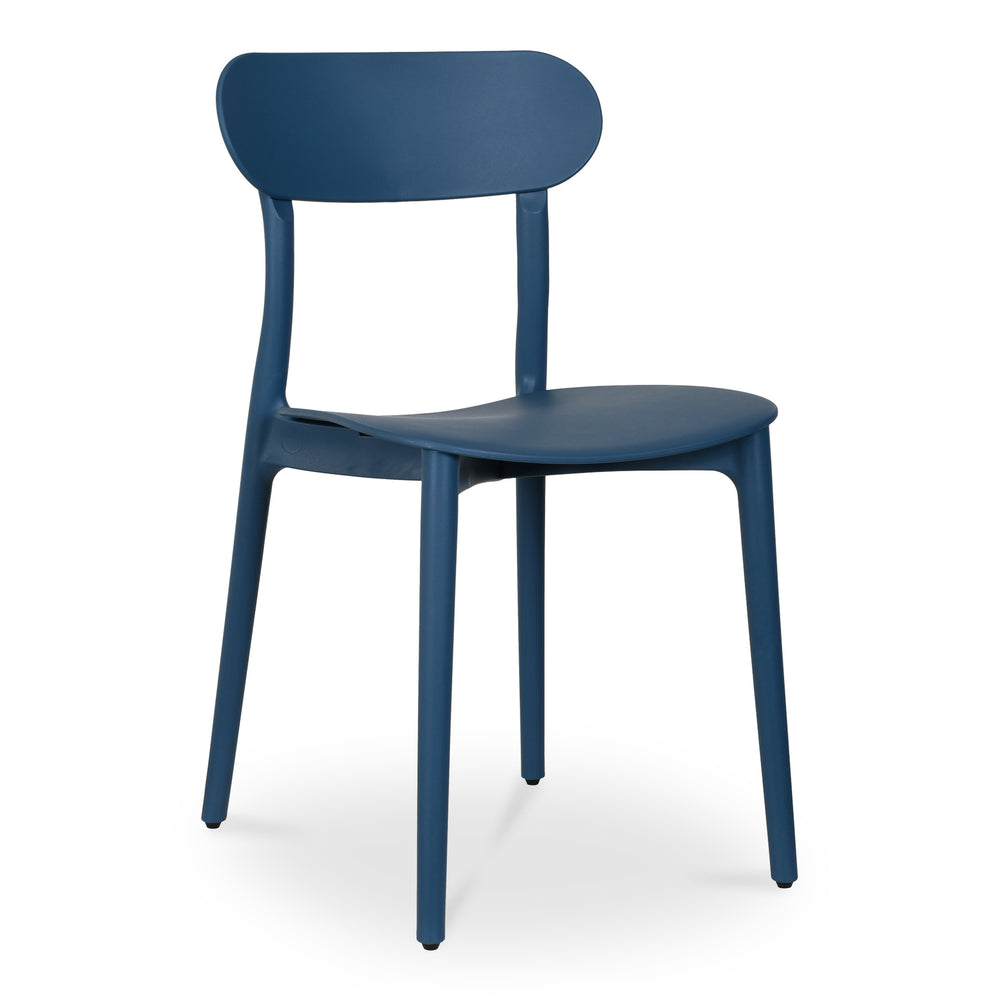 Kent Outdoor Dining Chair Set in Navy Blue - Moe's