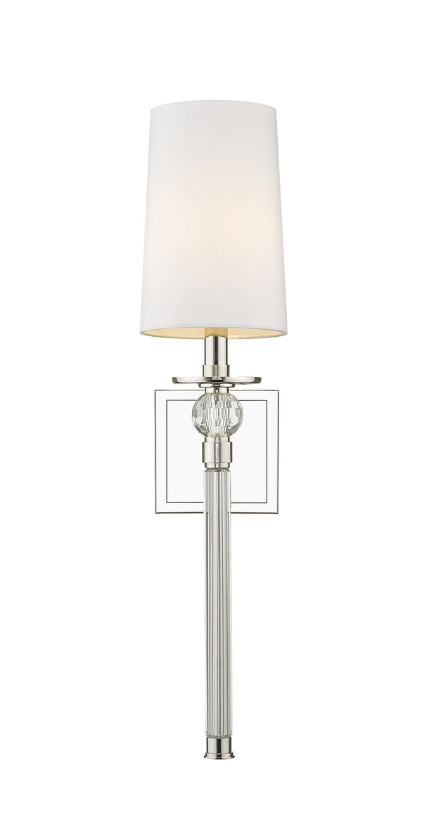Mia 1 Light Wall Sconce in Polished Nickel Finish